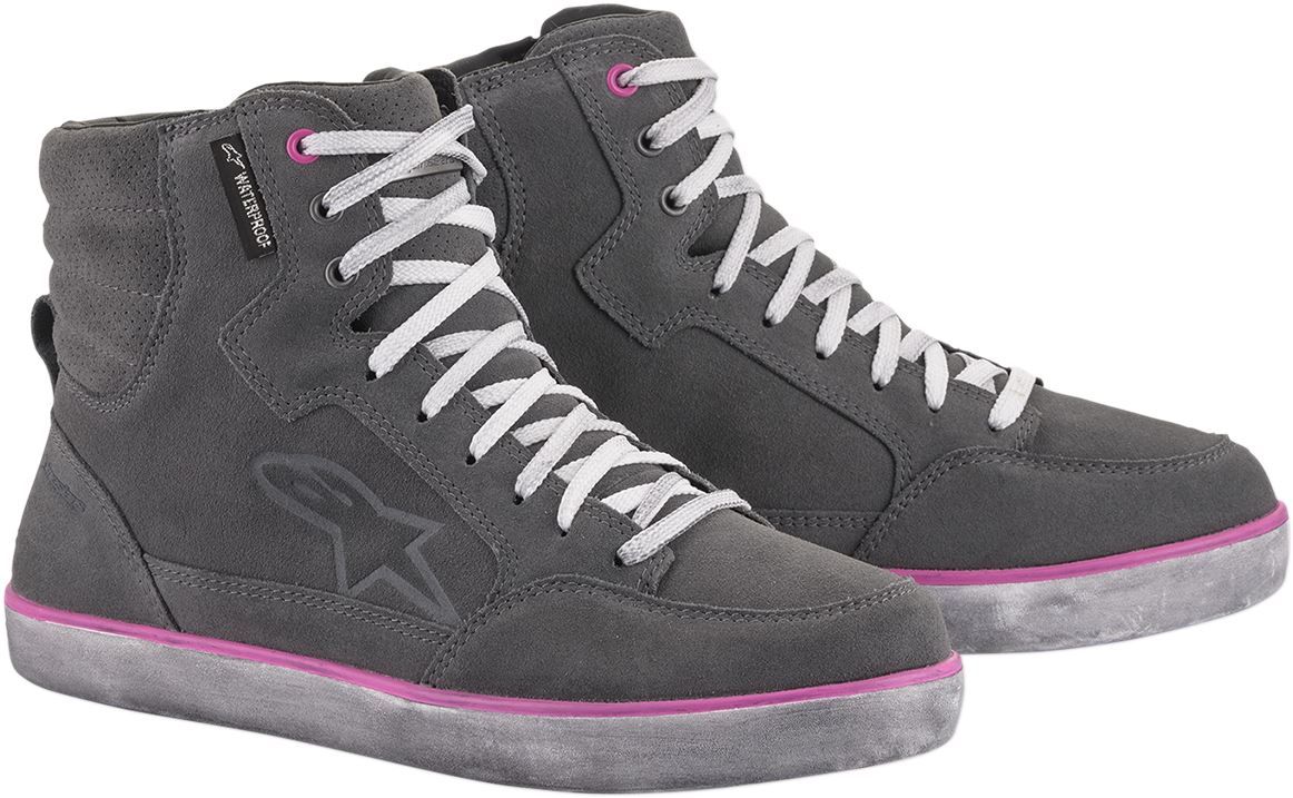 Alpinestars J-6 Waterproof Women's Shoes Grey Pink