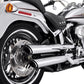 Vance & Hines 3" Twin Slash Slip-On Mufflers Chrome For HD FLSTF 1690 07-17 16343