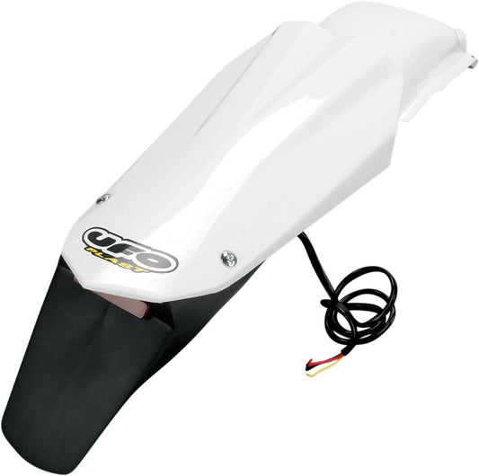 UFO ENDURO REAR FENDER W/ LED-LIGHT HUSQVARNA CR/WR WHITE HU03314-041