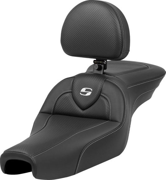 Saddlemen Roadsofa Standard Reach Leather Seat With Backrest For Harley Davidson XL 883 04-22 807-11-185BR