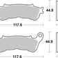 Sbs HF Street Ceramic Organic Brake Pads For Honda CTX 1300 2004-2018 828HF