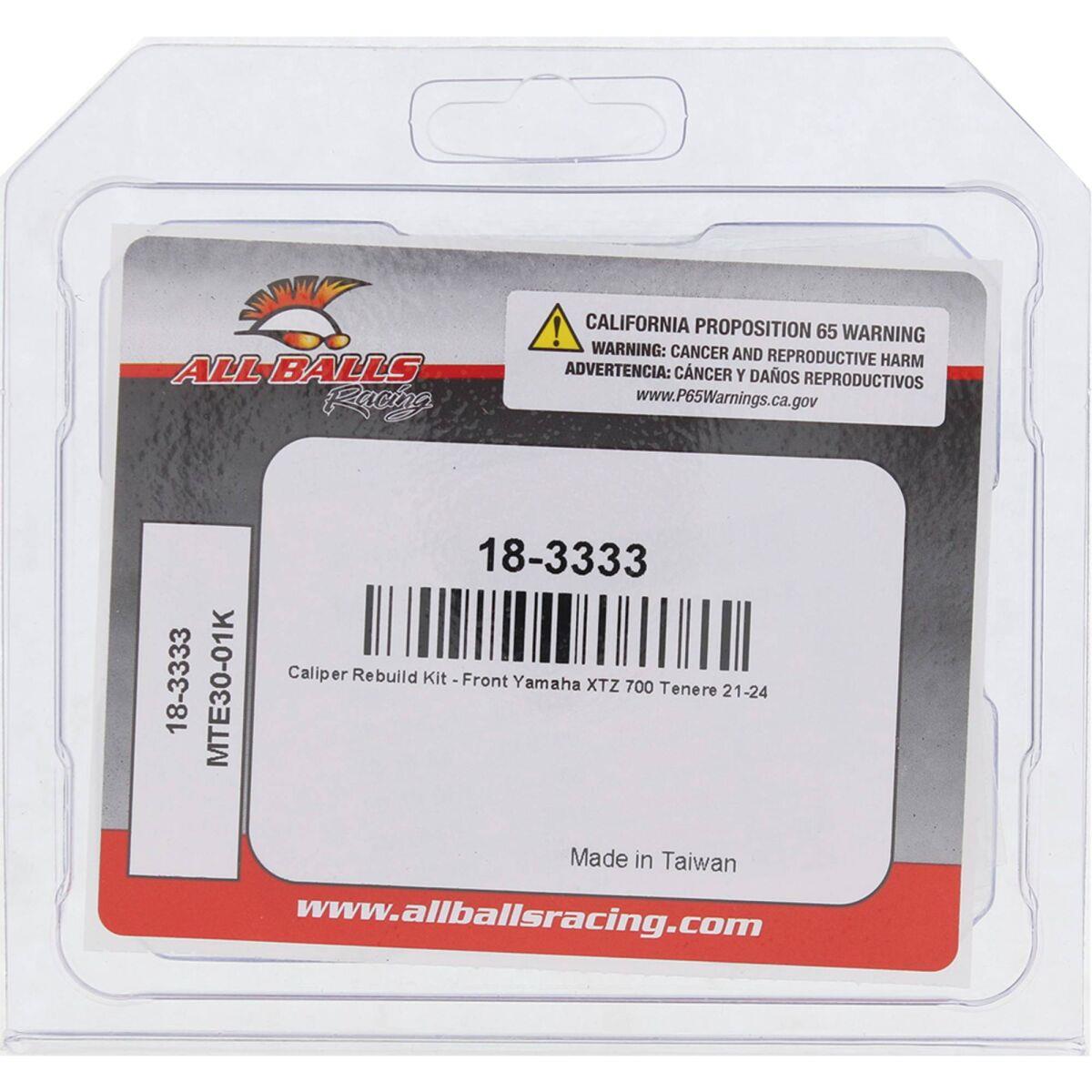 All Balls Brake Caliper Parts Rebuild Kit For Yamaha XTZ 700 2023-2024 18-3333