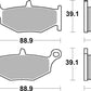Sbs RQ Road Racing Carbon Tech Brake Pad For Suzuki DL 1050 XT 2006-2025 833RQ