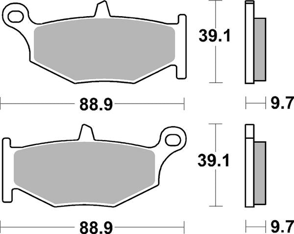 Sbs RQ Road Racing Carbon Tech Brake Pad For Suzuki DL 1050 XT 2006-2025 833RQ