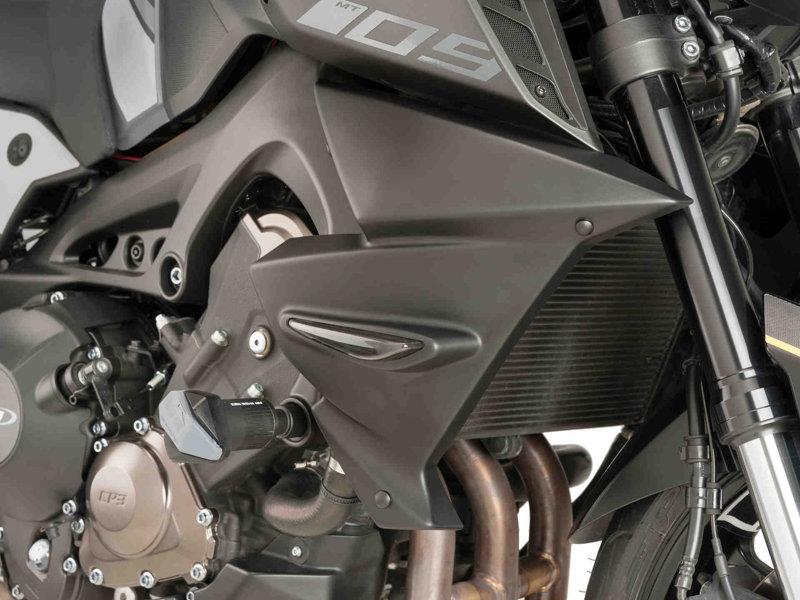 PUIG Radiator Caps Matt Black for Yamaha MT-09/SP 17-20 9378J