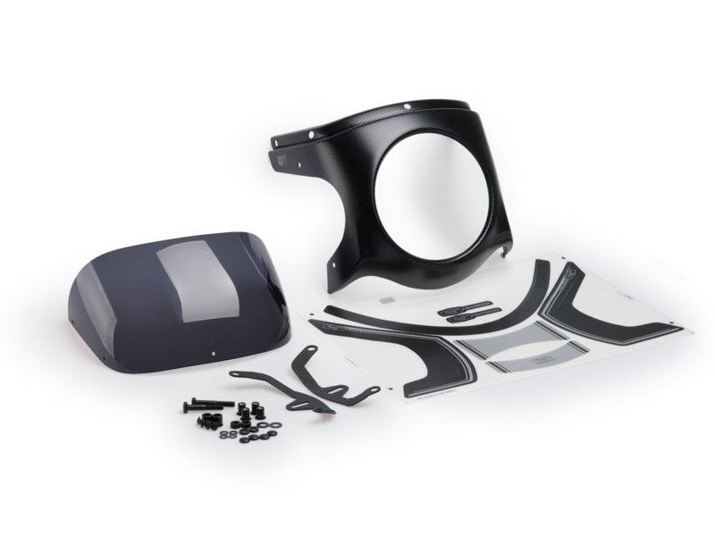 Puig Retro Carbon Look Semi Fairing And Screen 180mm Dark Smoke 7040W
