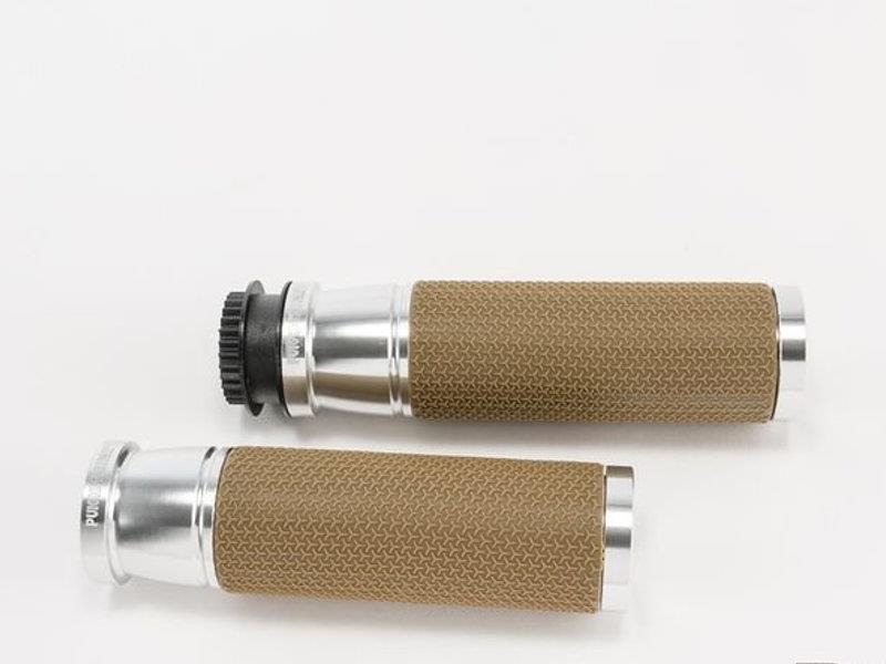Puig Vintage Hand Grips Silver 21619N