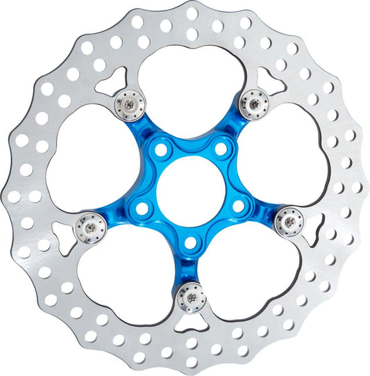 Arlen Ness Spider Rotor 320mm Blue High-Carbon Brake Disc 300-109