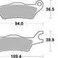 Sbs HF Street Ceramic Organic Brake Pads For Suzuki GSX-R 125 2017-2024 951HF