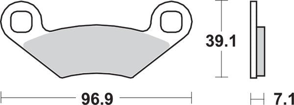 Sbs All-Terrain Sintered Brake Pads For Polaris Ranger RZR 800 1988-2014 642ATS
