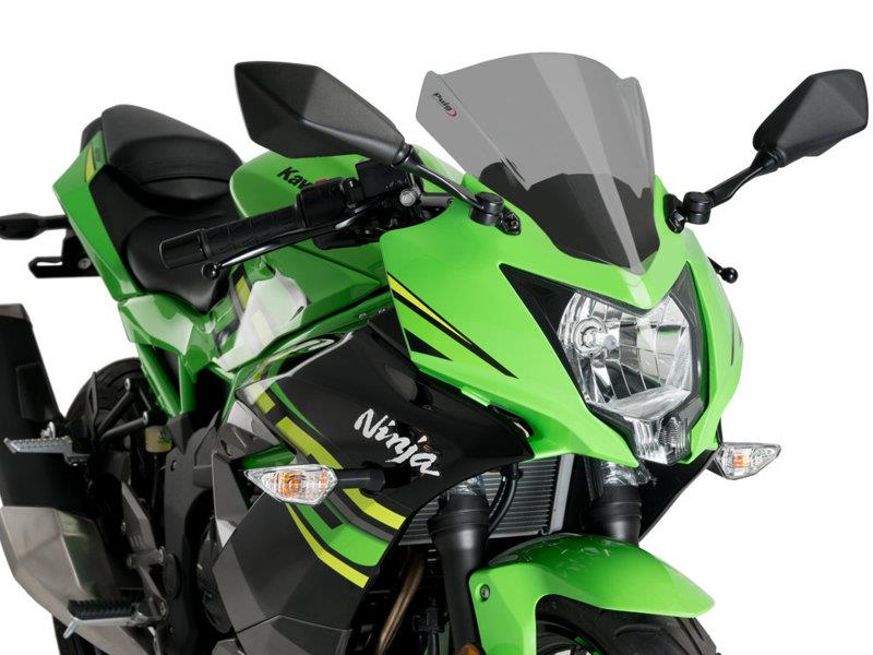 PUIG Z-Racing Screen Dark Smoke for Kawasaki Ninja 125 19-25 3539F