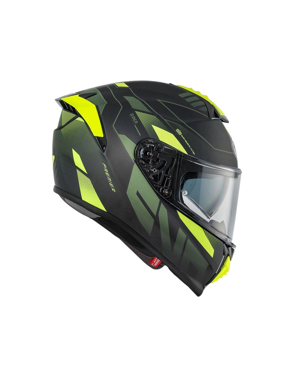 PREMIER HELMETS Evoluzione Yellow/Black Motorcycle Helmet