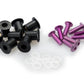 PUIG Anodized Screen Screw Set w/ Silentblocks Purple Universal 0957L