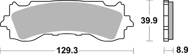 Sbs Sintered Brake Pads For Honda GL 1800 2018-2021 Sintered Metal 952HS