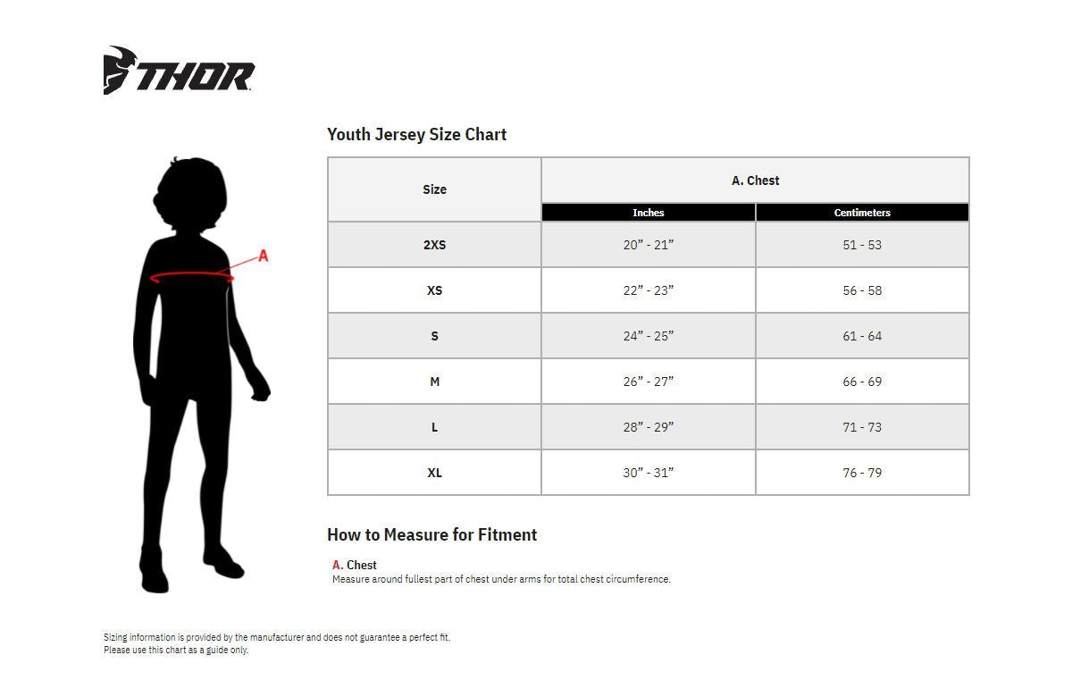 THOR Youth LAUNCHMODE Forge Jersey BLUE 2024 Model
