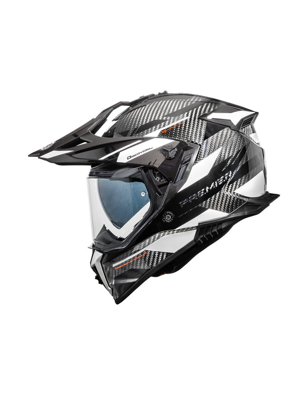 PREMIER HELMETS Discovery Carbon Gray Motorcycle Helmet