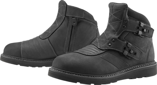 ICON El Bajo2 Motorcycle Boots Black 2023 Model