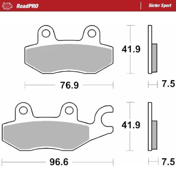 Moto-Master RoadPro Sinter Sport For Kawasaki ELIMINATOR 500 2018-2026 413705