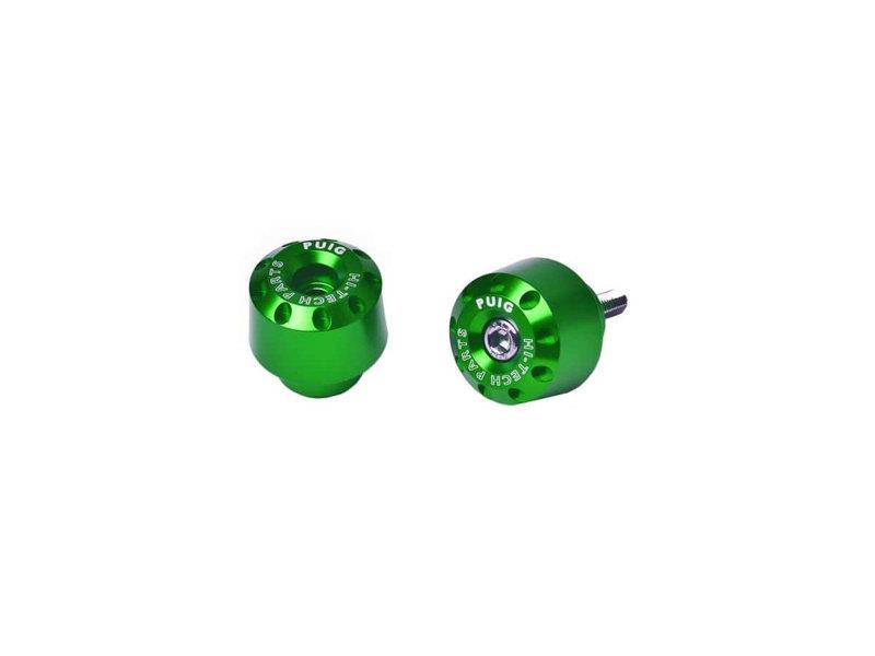 PUIG Short Bar End Weights Green for Yamaha MT-09 Tracer 15-17 9373V