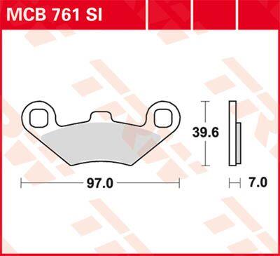 Trw SI Series Off-Road Brake Pads For Polaris Sportsman 400 HO 94-14 MCB761SI