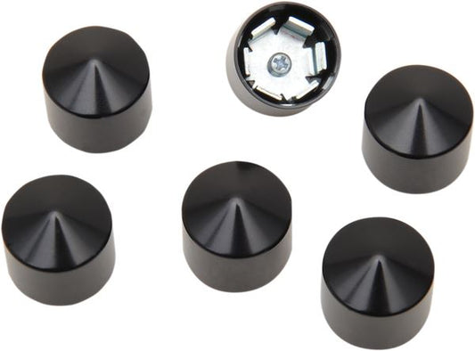 Ciro Rocker Box Bolt Caps For Harley Davidson FLSTC 1690 1996-2017 Black 70008