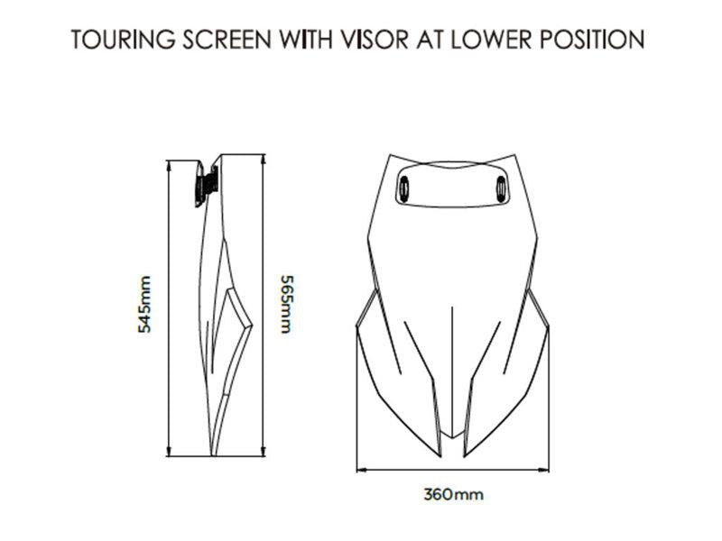 Puig Touring Screen With Extender Light Smoke 21514N