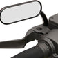 Arlen Ness Micro-Mirror Black Powder-Coated Screw-In Convex Oval Left 13-412