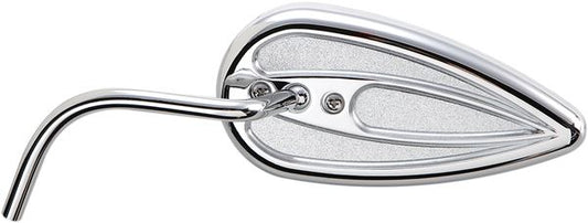 Arlen Ness Teardrop Mirror With Steel Chrome Screw-In Stem Left Convex 13-035