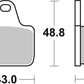 Sbs DS Racing Dual Sintered Brake Pads Sintered Metal Set 887DS-1