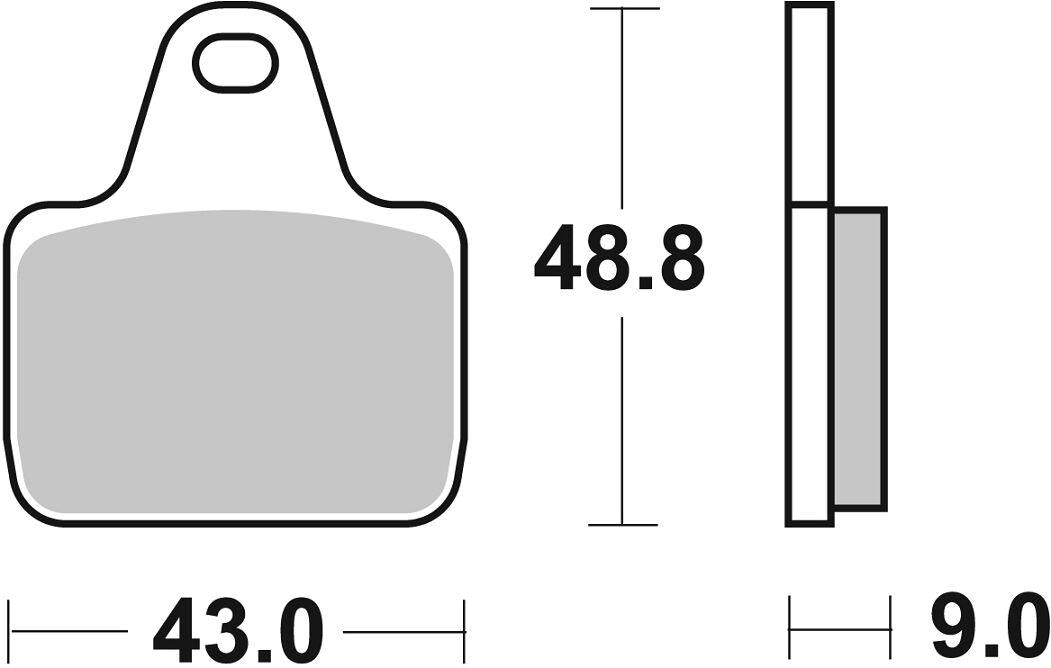 Sbs DS Racing Dual Sintered Brake Pads Sintered Metal Set 887DS-1