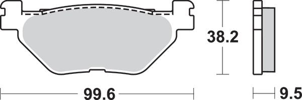 Sbs LS Street Excel Sintered Rear Brake Pads For Yamaha XVS 950 C 01-21 769LS