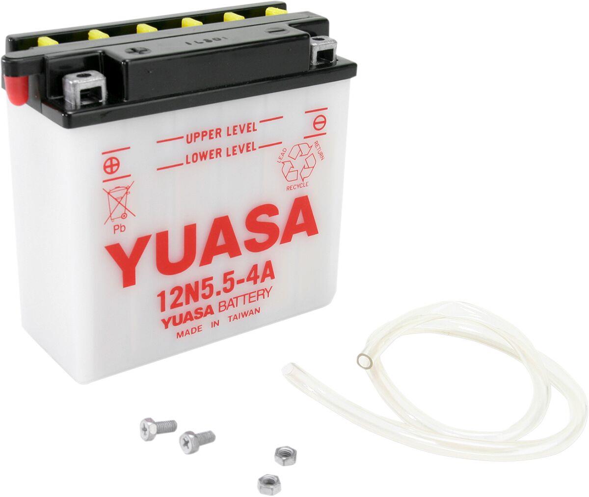 Yuasa Conventional Battery For Kawasaki KH 250 1969-2020 White 12N5.5-4A(DC)
