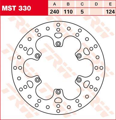 Trw Round Fixed Brake Rotor 220-250mm For BMW G 650 GS 1993-2016 Steel MST330