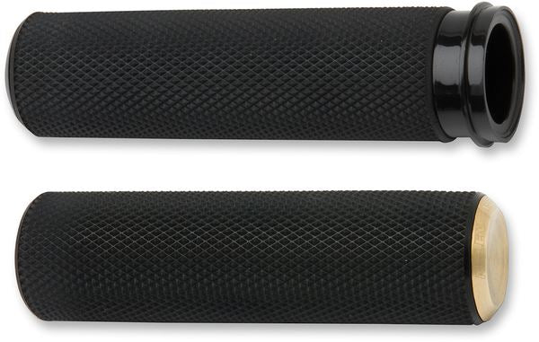 Arlen Ness Knurled Grips Black Brass For Harley Davidson XL 883 N 76-22 07-332