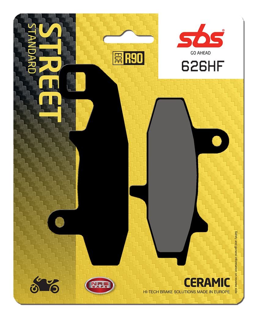 Sbs HF Street Ceramic Organic Brake Pads For Suzuki DR 650 R 1988-1992 626HF