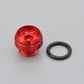 Daytona Bullet Oil Filler Cap M20xP2.5 Red Aluminum with O-ring & Wire-lock 98399