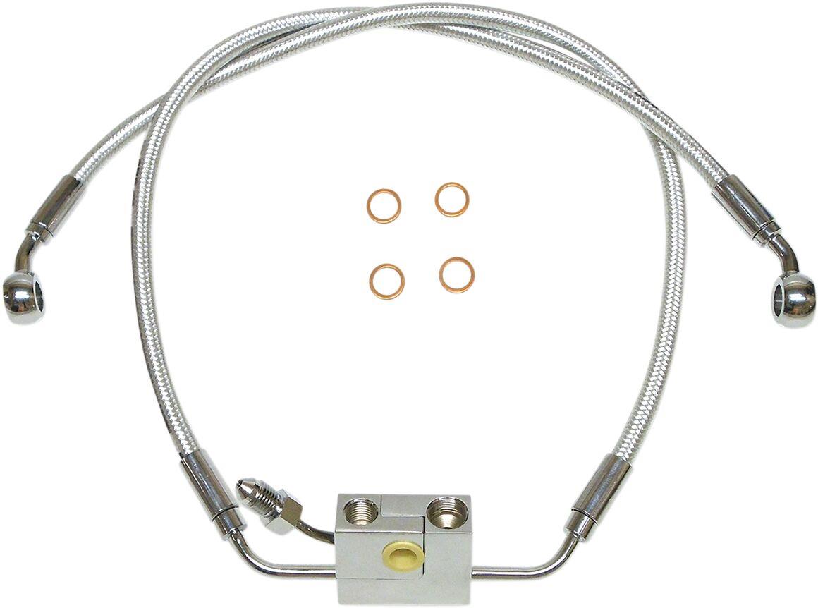 Magnum Shielding Front Lower Brake Line Kit For Harley FXFBS 1868 18-23 AS37019