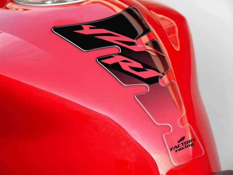 PUIG Spirit Tank Pad w/ Model Logo Black for Yamaha YZF R1 98-18 4219N