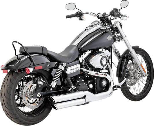 Vance & Hines 3" Round Twin Slash Slip-On Mufflers Chrome For HD FXDF 08-17 16845