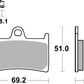 Sbs HF Street Ceramic Organic Brake Pads For Yamaha YZF-R6 600 1989-2026 634HF