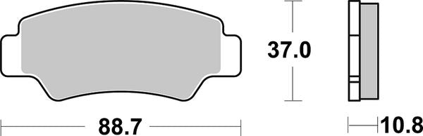 Sbs HS Street Sintered Front Brake Pads For Benelli TRK 251 2015-2023 933HS