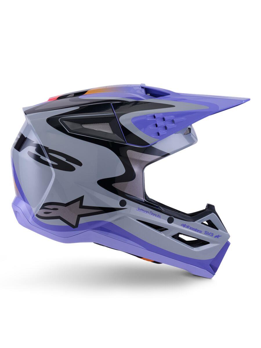 ALPINESTARS Youth SM3 Jettson Helmet GRAY/PUR/BLK 2025 Model