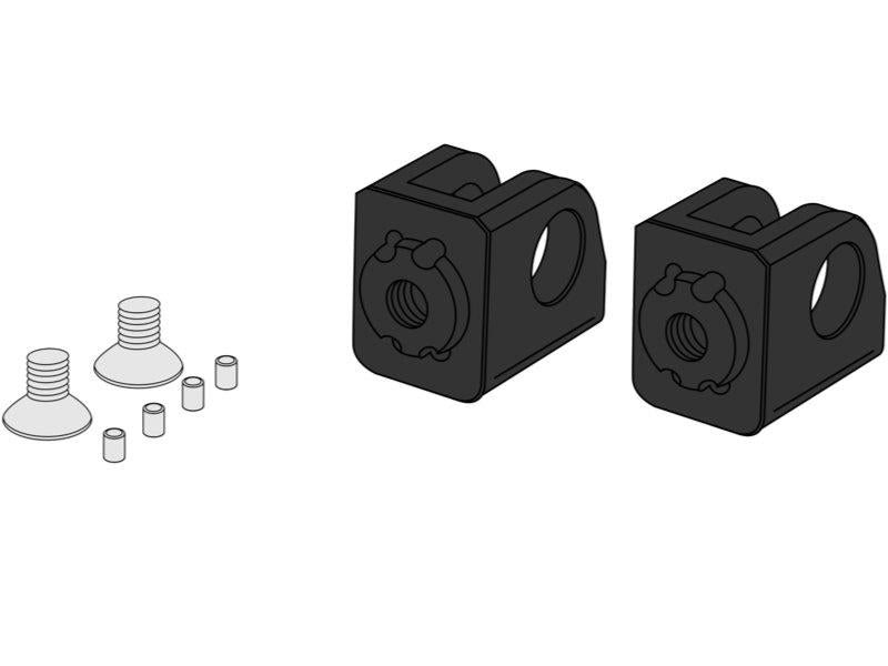 PUIG Adjustable Footpeg Adaptors Black for Yamaha MT-03/MT-125/XSR125/YZF125R/YZFR3 08-25 20239N