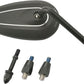 Daytona Aluminum Black Mirror E-marked Black Side View Right R/H Thread 89724