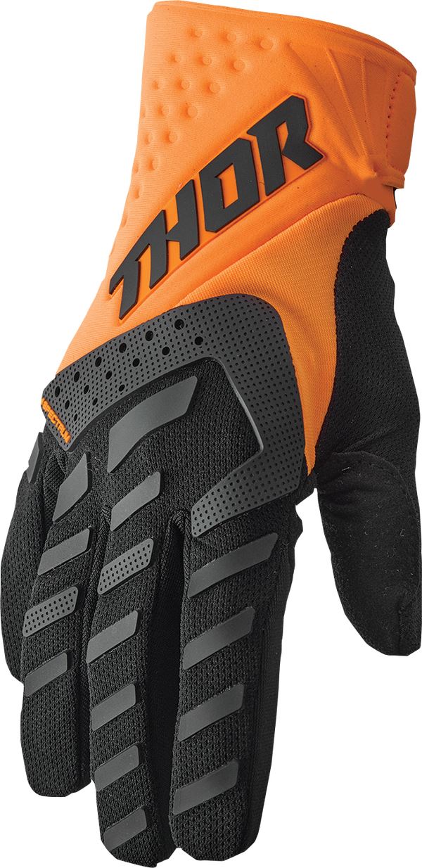 THOR Youth Spectrum MX Motorcross Gloves Black/Orange 2023 Model