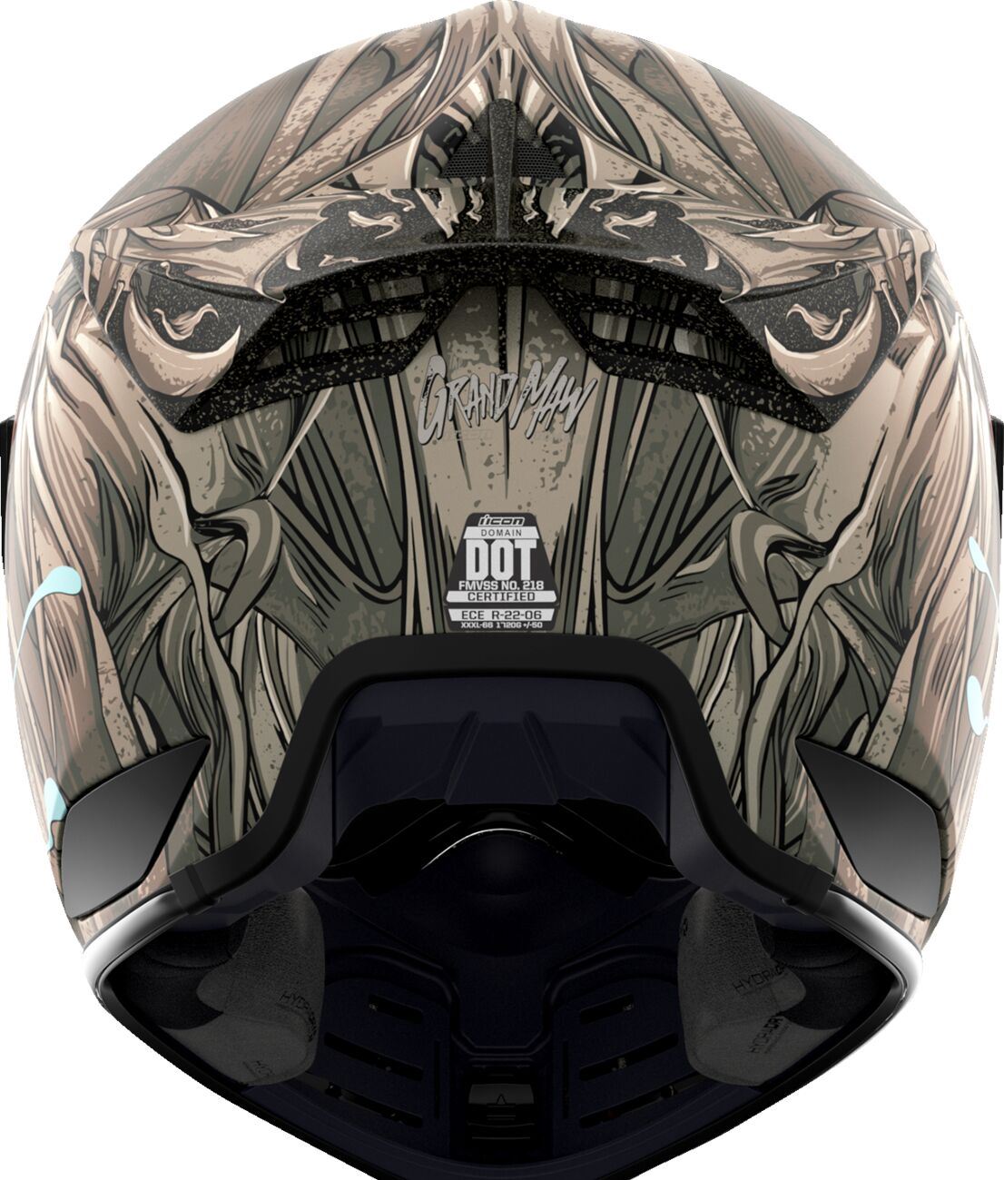 ICON Domain™ Grand Maw Gray Motorcycle Helmet