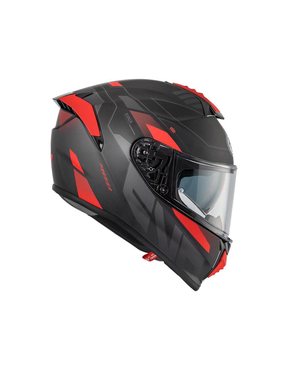 PREMIER HELMETS Evoluzione Red/Black Motorcycle Helmet