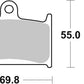 Sbs Ceramic Organic Brake Pads For Triumph Thunderbird 1700 1988-2018 624HF