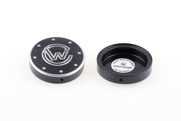 Cult Werk Fork Caps For Indian Scout 1250 2018-2026 Black Aluminium IN-SCO004