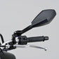 Daytona Black Side View D-MIRROR-12 Stem Set Left Aluminum ABS Mirror 80721